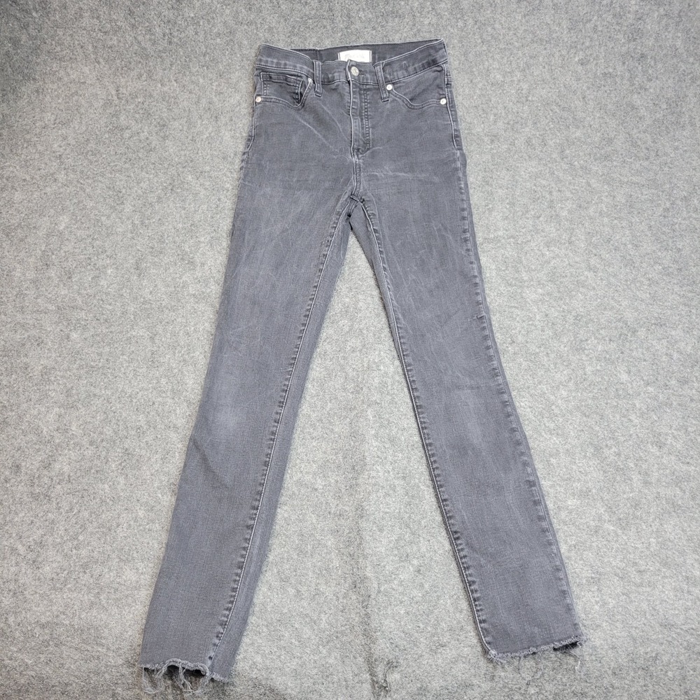 Madewell Jeans Womens 26 Gray High Rise Skinny Distressed Hem Minimalist LOT - Picture 2 of 15